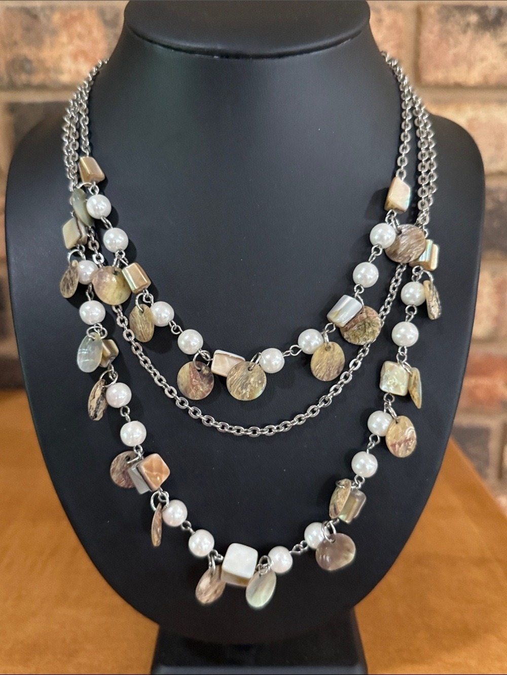 Premier Designs Coastal 3 Tier Layer  Necklace
